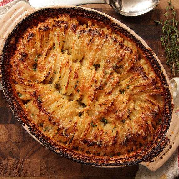 Hasselback Potato Gratin