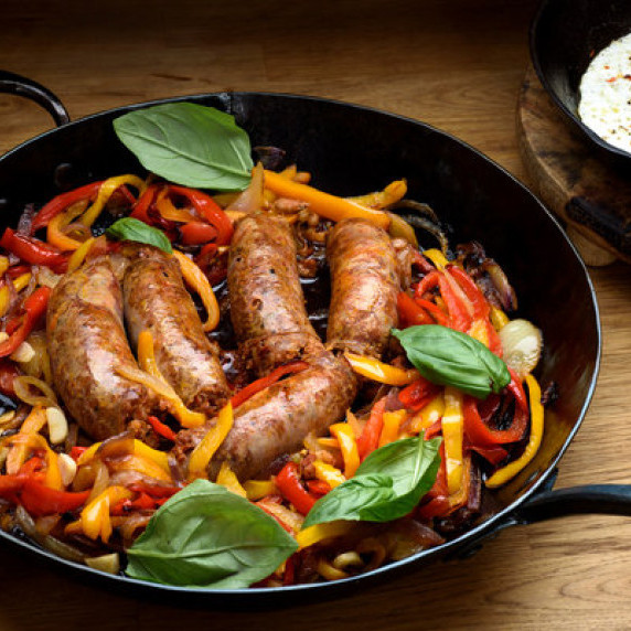 Sausage with Peppers and Onions