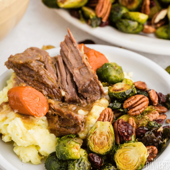 Dutch oven pot roast.