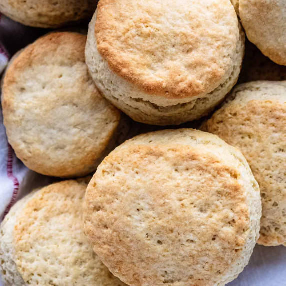 Overhead close up of 3 ingredient scones.