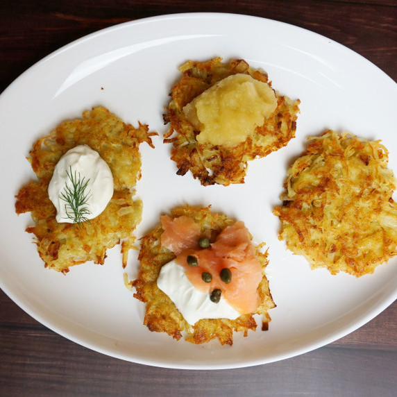 Make these potato latkes as another way to serve potatoes. 