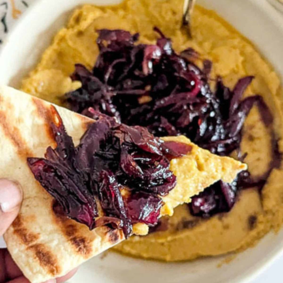 Balsamic Onion Hummus