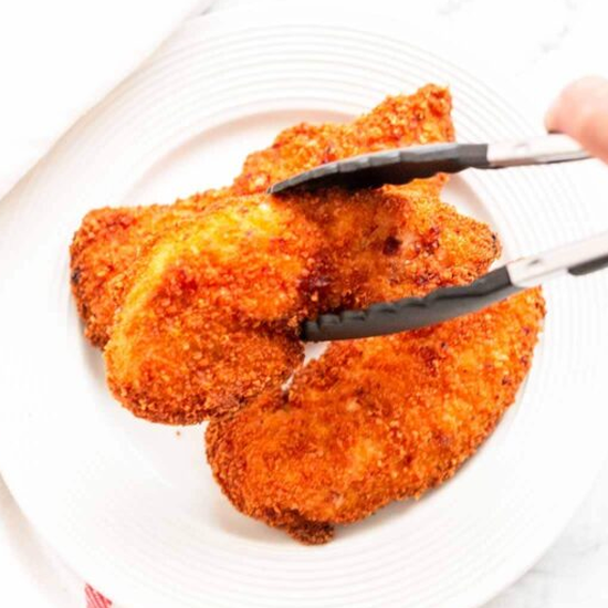 Oven baked breaded chicken