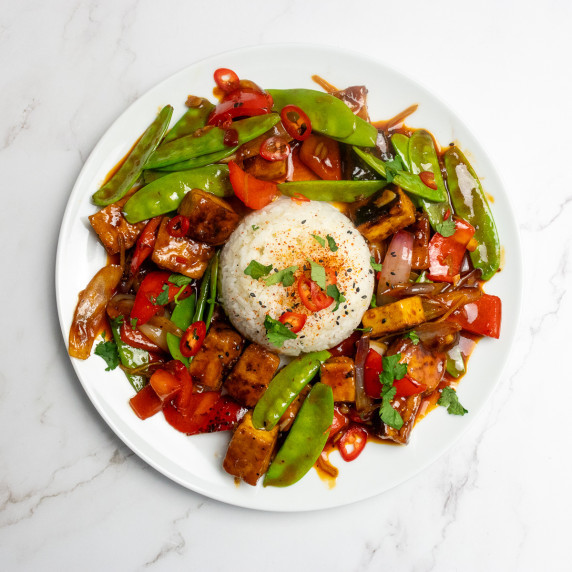 Top down shot of firecracker curry