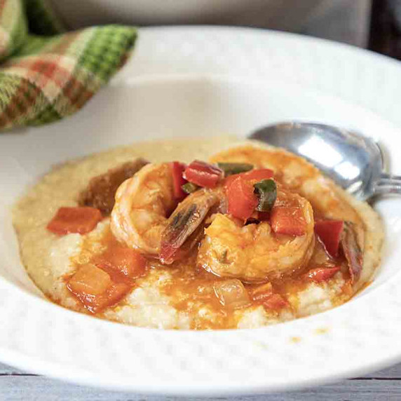 Cajun Shrimp and Grits with Chorizo