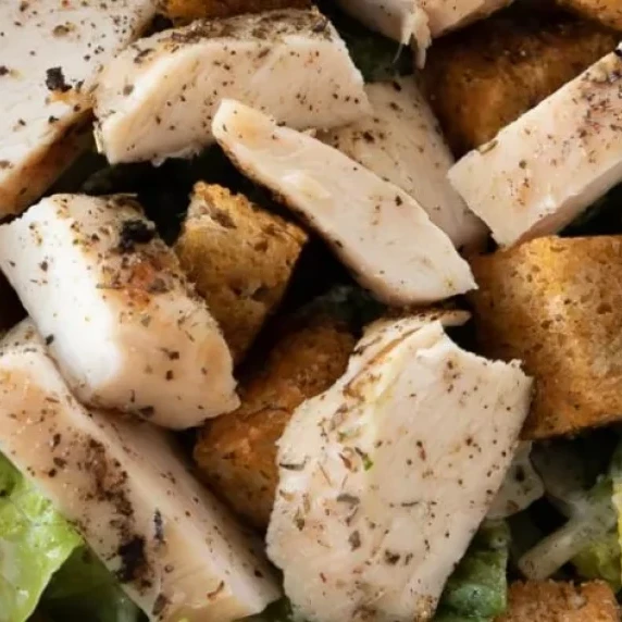 Chicken Caesar Salad with Homemade Dressing