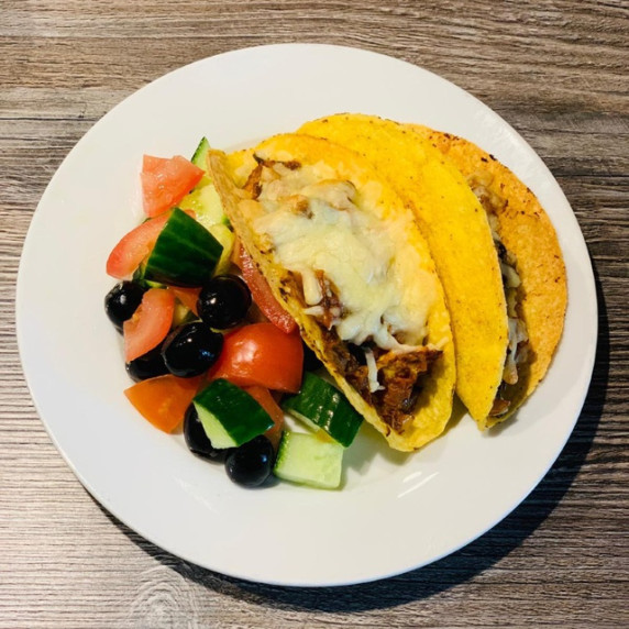 Tacos with Bell Paper and Cheese