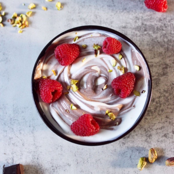 Chocolate Raspberry Swirl Smoothie Bowl