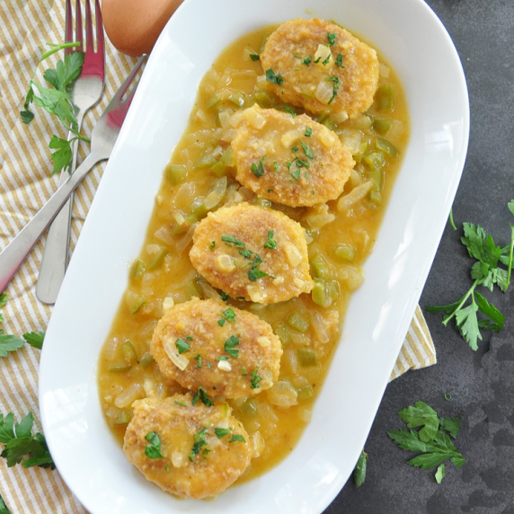 Spanish Poor Man’s Eggs in Onion Sauce
