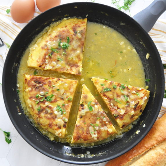 Spanish Omelet in Onion Sauce