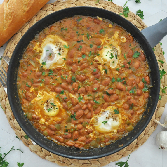 Spanish Pinto Beans and Eggs