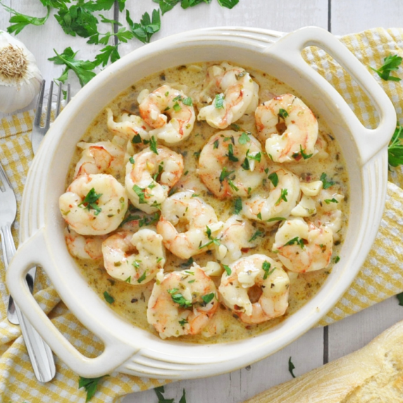CREAMY Garlic Shrimp