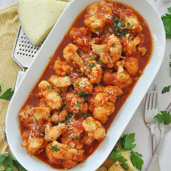 Spanish Cauliflower in Tomato Sauce