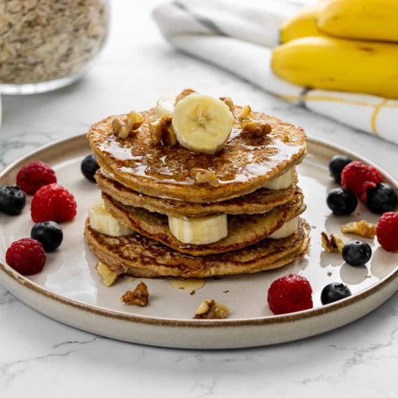 Healthy Banana Oat Pancakes