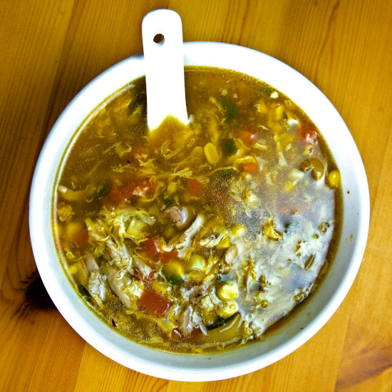 Hot and sour chicken soup