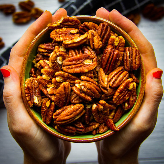 toasted pecans in a bowl
