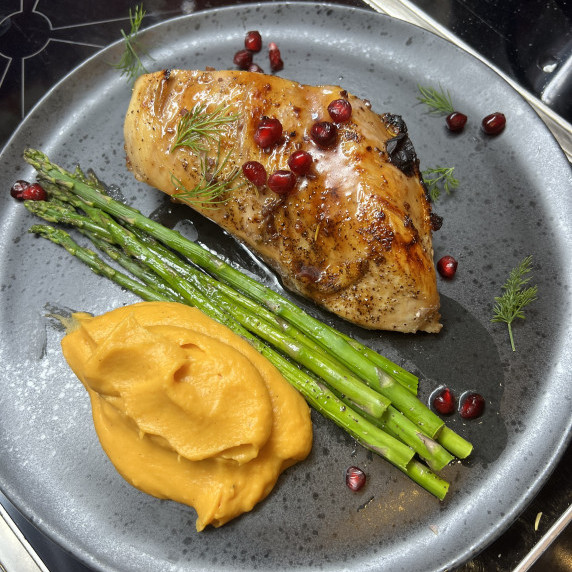 Pomegranate Maple Glazed Chicken