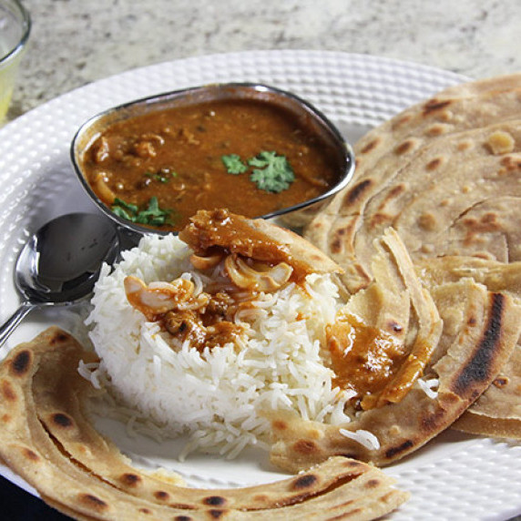 wheat paratha flatbread