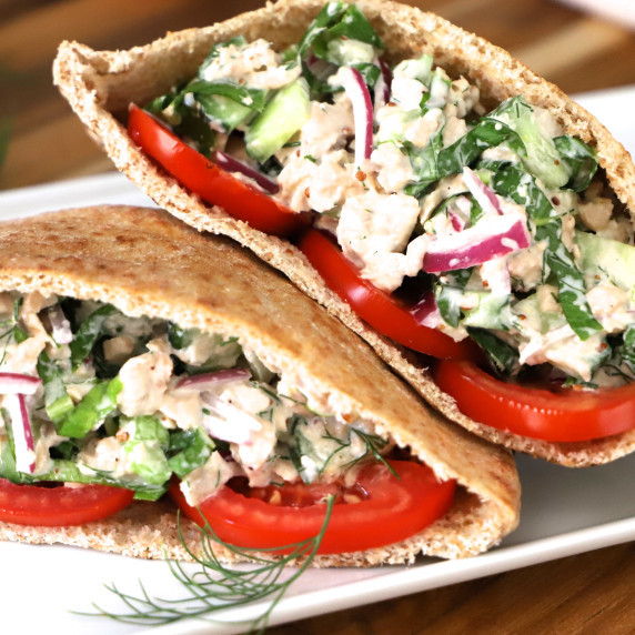 Salmon Salad Pitas