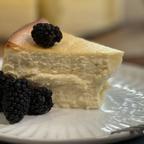 Rich, creamy, and naturally gluten-free, this crustless cheesecake is easy to make.