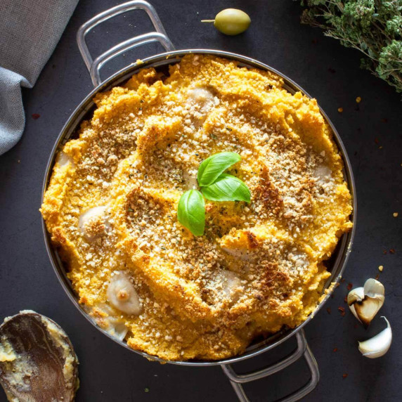 Baked Polenta with Vegan Ragout 