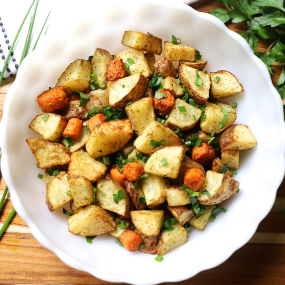 Carrots and Potatoes in a bowl
