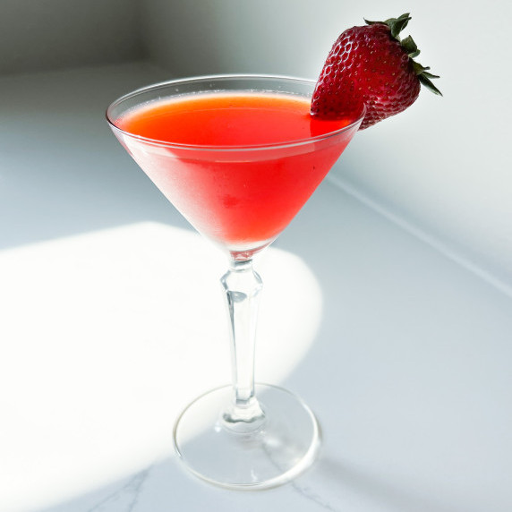 Strawbery garnished Daquiri de Fresa (Strawberry Daquiri)