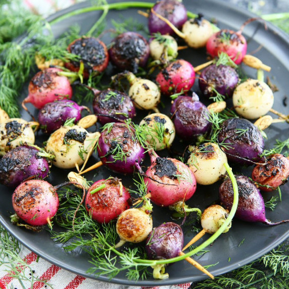 Grilled Radish Skewers