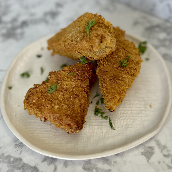 Nebraska cheese frenchee arrranged on a plate.