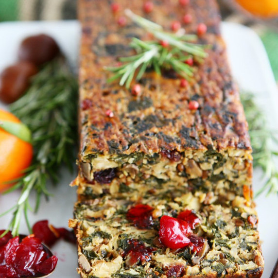 Nut Roast with Maple Cranberry Sauce