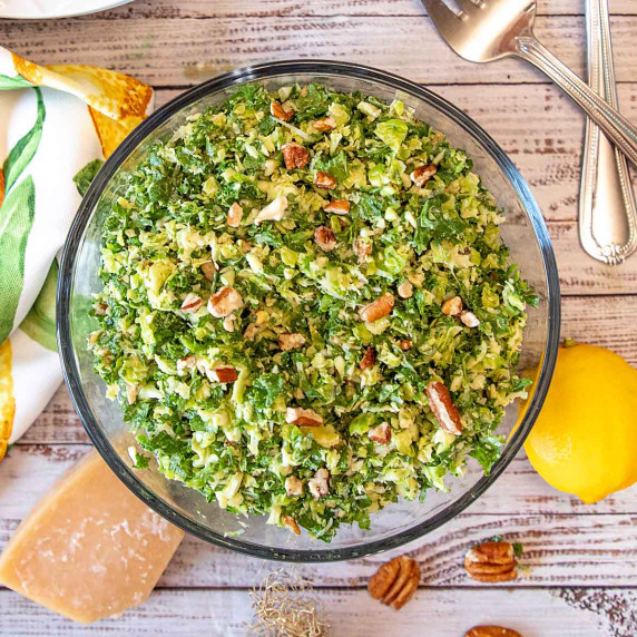 Kale and Brussels Sprout Salad
