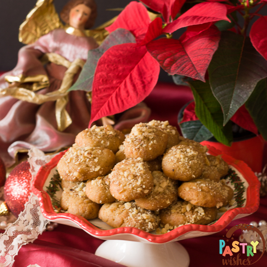 greek, christmas, honey, cookies, melomakarona, vegan