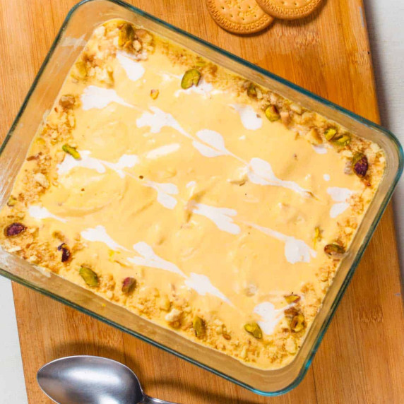 Mango delight in the dish.