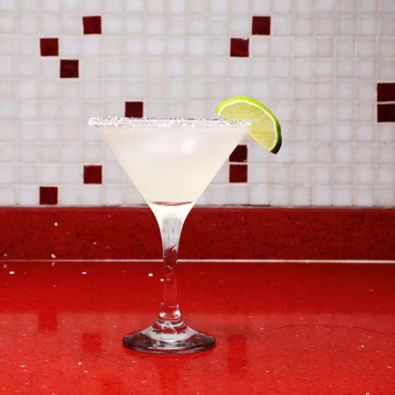 Margarita in salted glass