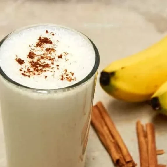 Banana Licuado in a glass