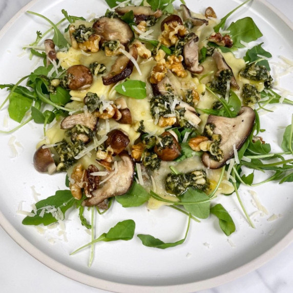 Mushroom Ravioli with Parmesan
