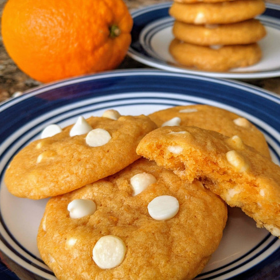 Orange Creamsicle Cookies on a plate
