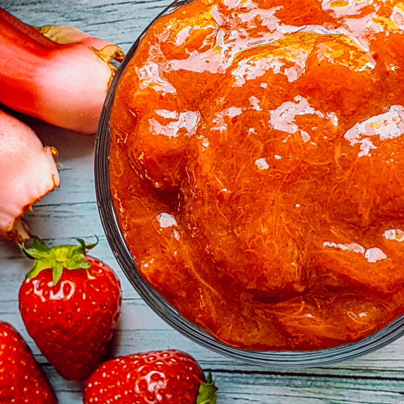 Sugar Free Strawberry Rhubarb Jam - with gelatin no pectin