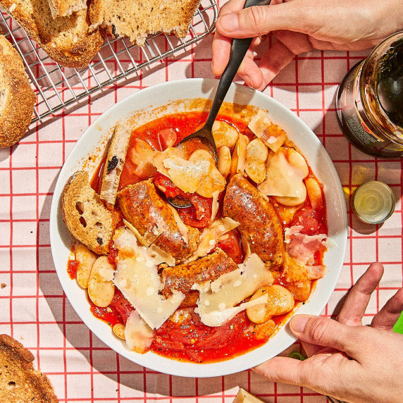 Sausage and Beans in Tomato Sauce