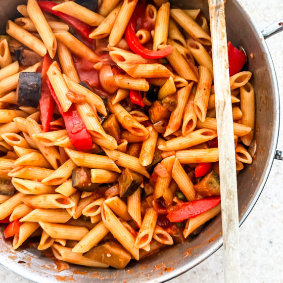 Spicy Penne alla Norma I LisaGCooks.com