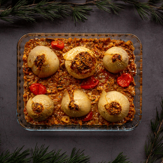 Stuffed Onions with Christmas Stuffing