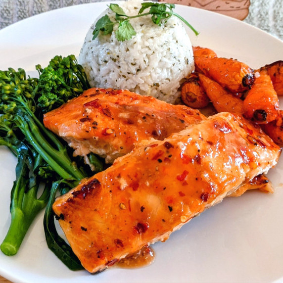 Garlick Bites | Sweet Chili Salmon
