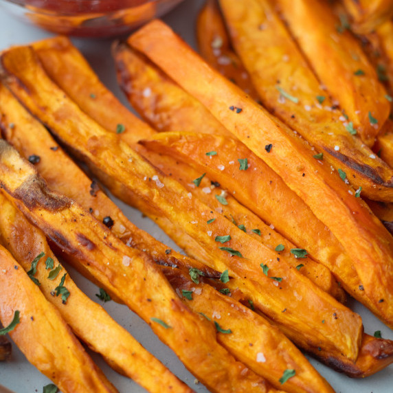finished sweet potato fries air fryer