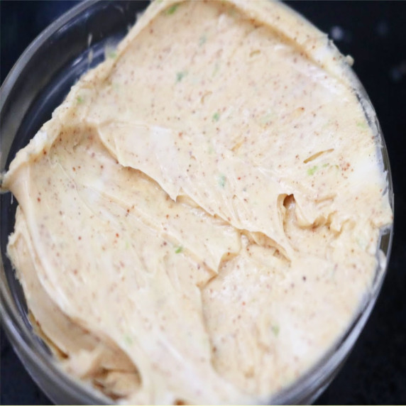 A small bowl of chili lime butter