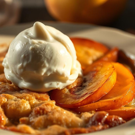 Vegan Peach Cobbler: