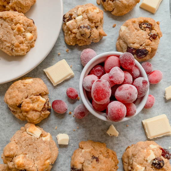white chocolate cranberry cookies