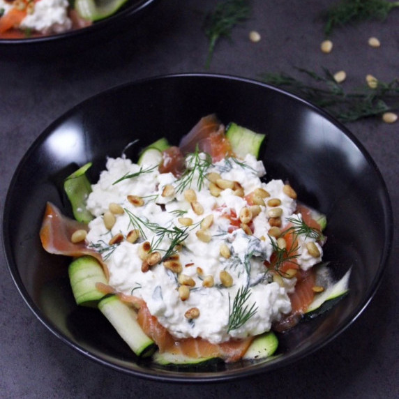 Zucchini Salad with Smoked Salmon