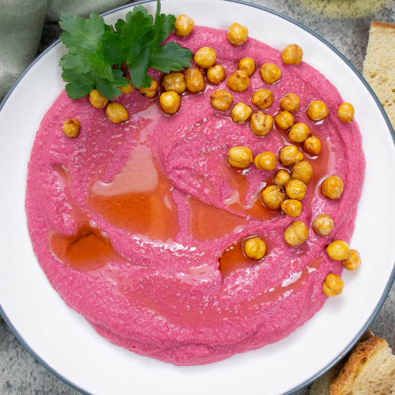 pink hummus
