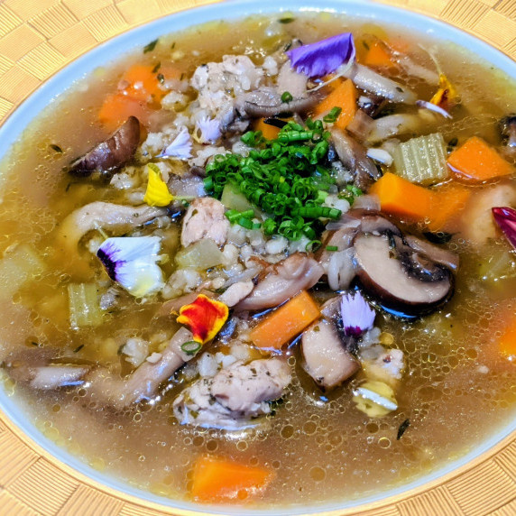 Chicken, Mushroom and Barley Soup