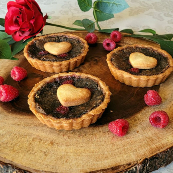 chocolate raspberry tarts